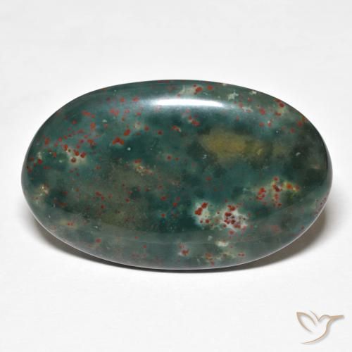 21.79ct Natürlicher Mehrfarbig Blutstein, Oval, Lichtundurchlässig