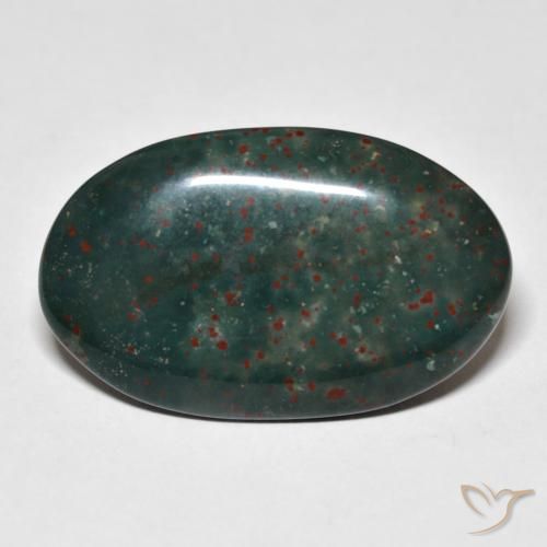 18.31ct Natürlicher Mehrfarbig Blutstein, Oval, Lichtundurchlässig