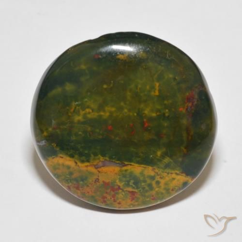 34.52ct Natürlicher Mehrfarbig Blutstein, Runden, Lichtundurchlässig