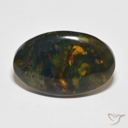 20.80ct Natürlicher Mehrfarbig Blutstein, Oval, Lichtundurchlässig