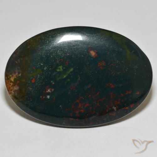 70.16ct Natürlicher dunkelgrün Blutstein, Oval, Lichtundurchlässig