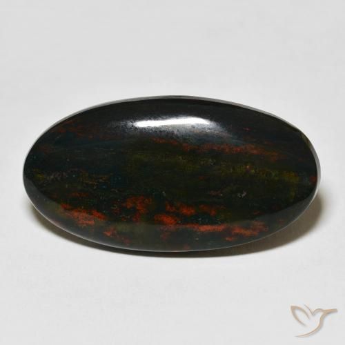 28.60ct Natürlicher Mehrfarbig Blutstein, Oval, Lichtundurchlässig