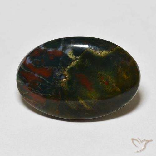 16.79ct Natürlicher Mehrfarbig Blutstein, Oval, Lichtundurchlässig