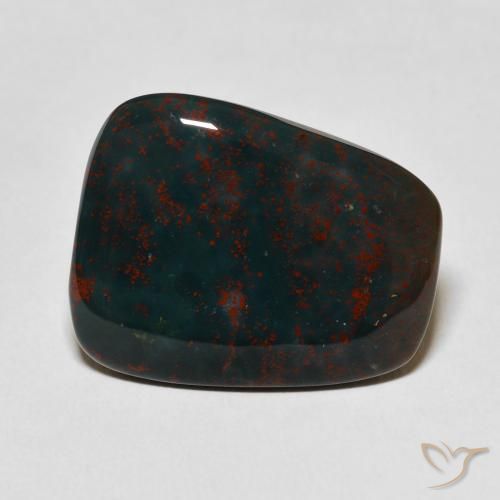 16.09ct Natürlicher Grün und Rot Blutstein, Fantasie, Lichtundurchlässig