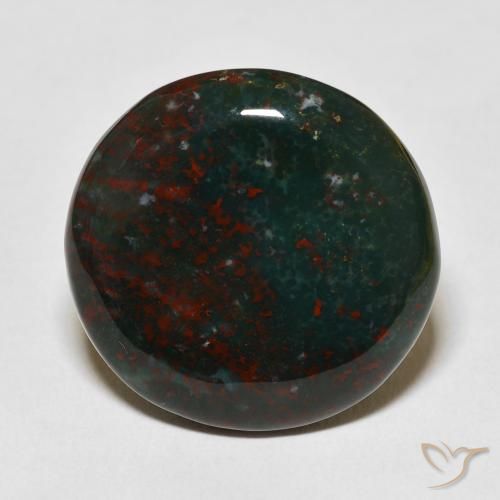 22.52ct Natürlicher Grün und Rot Blutstein, Runden, Lichtundurchlässig