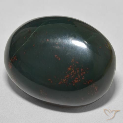 9,17 ctw natürlicher Grün und Rot Blutstein, Oval, Lichtundurchlässig