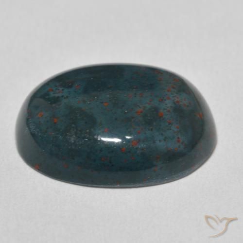 9,17 ctw natürlicher Waldgrün Blutstein, Oval, Lichtundurchlässig