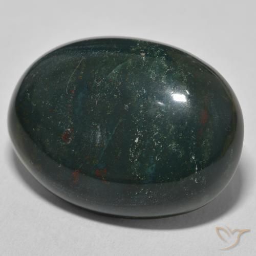 9,17 ctw natürlicher Waldgrün Blutstein, Oval, Lichtundurchlässig