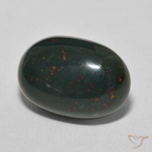 9,17 ctw natürlicher Waldgrün Blutstein, Oval, Lichtundurchlässig