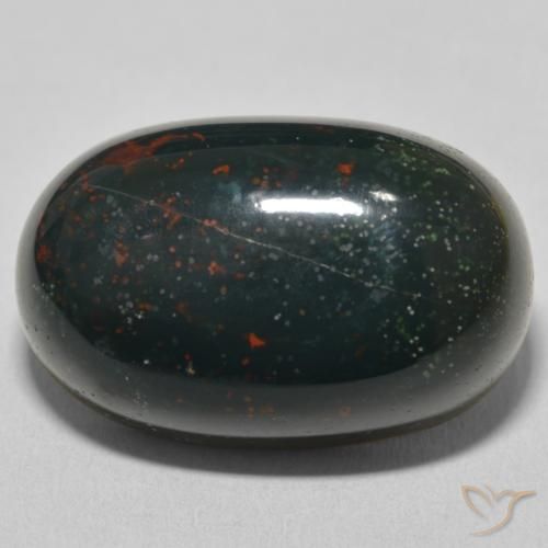 39.29ct Natürlicher Waldgrün Blutstein, Oval, Lichtundurchlässig