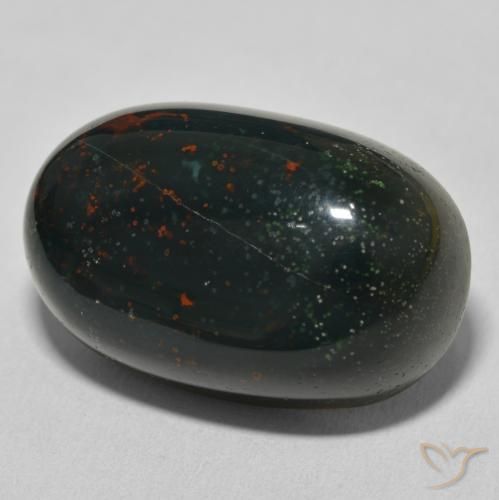 9,17 ctw natürlicher Waldgrün Blutstein, Oval, Lichtundurchlässig
