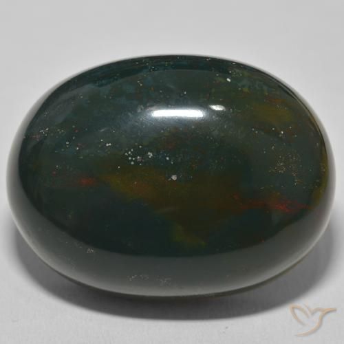 88.29ct Natürlicher Waldgrün Blutstein, Oval, Lichtundurchlässig
