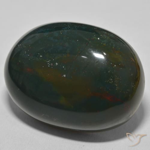 9,17 ctw natürlicher Waldgrün Blutstein, Oval, Lichtundurchlässig