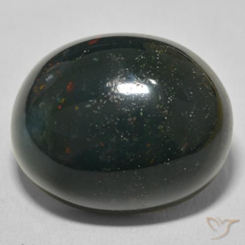 32.86ct Natürlicher Waldgrün Blutstein, Oval, Lichtundurchlässig