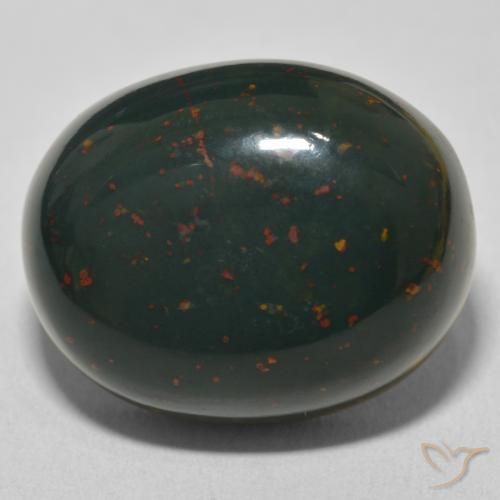 31.63ct Natürlicher Vielfarbig-grün Blutstein, Oval, Lichtundurchlässig