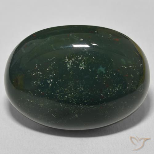 30.57ct Natürlicher Vielfarbig-grün Blutstein, Oval, Lichtundurchlässig