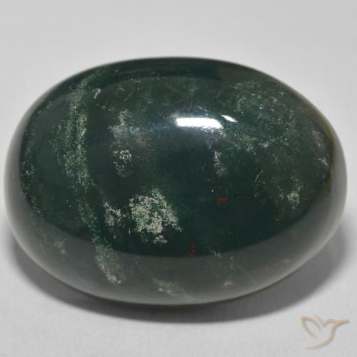 41.22ct Natürlicher tiefgrün Blutstein, Oval, Lichtundurchlässig