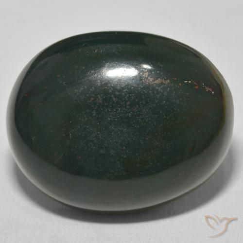 26.46ct Natürlicher tiefgrün Blutstein, Oval, Lichtundurchlässig