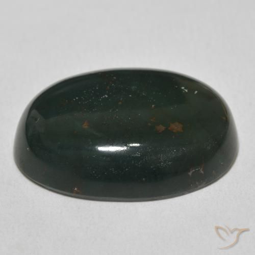 9,17 ctw natürlicher dunkelgrün Blutstein, Oval, Lichtundurchlässig