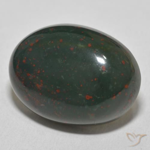 9,17 ctw natürlicher Grün und Rot Blutstein, Oval, Lichtundurchlässig