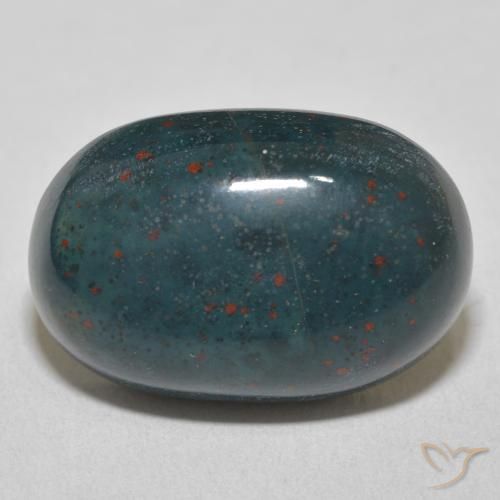 20.93ct Natürlicher Vielfarbig-grün Blutstein, Oval, Lichtundurchlässig