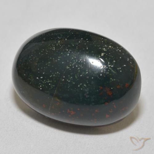 9,17 ctw natürlicher Waldgrün Blutstein, Oval, Lichtundurchlässig