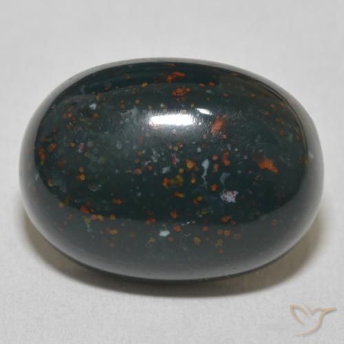 19.08ct Natürlicher Waldgrün Blutstein, Oval, Lichtundurchlässig