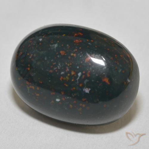 9,17 ctw natürlicher Waldgrün Blutstein, Oval, Lichtundurchlässig
