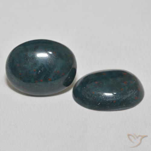 17.33 ct natürliche tiefgrün Blutstein-Edelsteine, Oval, Lichtundurchlässig