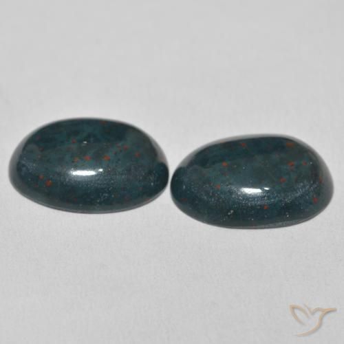 17.33 ct natürliche tiefgrün Blutstein-Edelsteine, Oval, Lichtundurchlässig