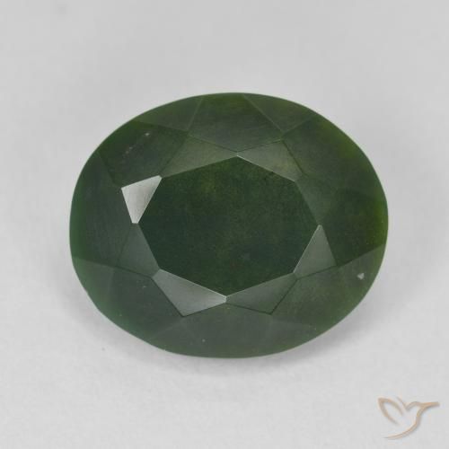 7.96ct Natürlicher Mittelgrün Blutstein, Oval, Lichtundurchlässig
