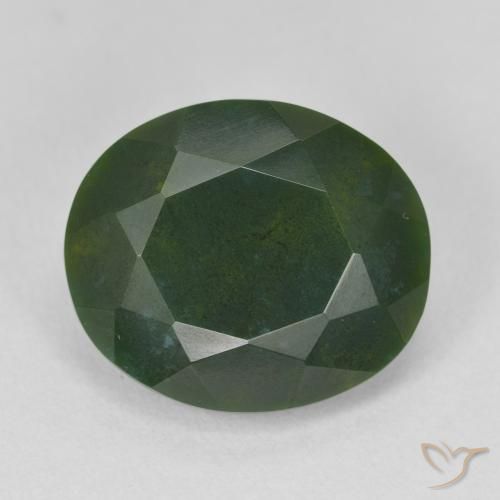 9.39ct Natürlicher Erdiges Grün Blutstein, Oval, Lichtundurchlässig