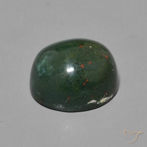 9,17 ctw natürlicher Grün und Rot Blutstein, Oval, Lichtundurchlässig