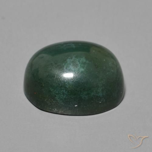 9,17 ctw natürlicher Erdiges Grün Blutstein, Oval, Lichtundurchlässig