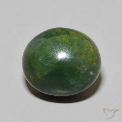 8.75ct Natürlicher tiefgrün Blutstein, Oval, Lichtundurchlässig