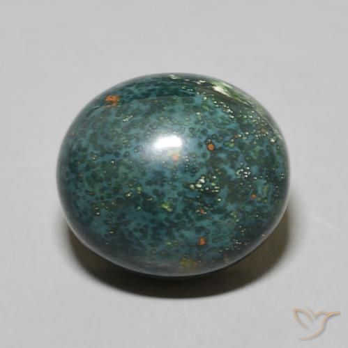 9.08ct Natürlicher Mittleres Dunkelgrün Blutstein, Oval, Lichtundurchlässig