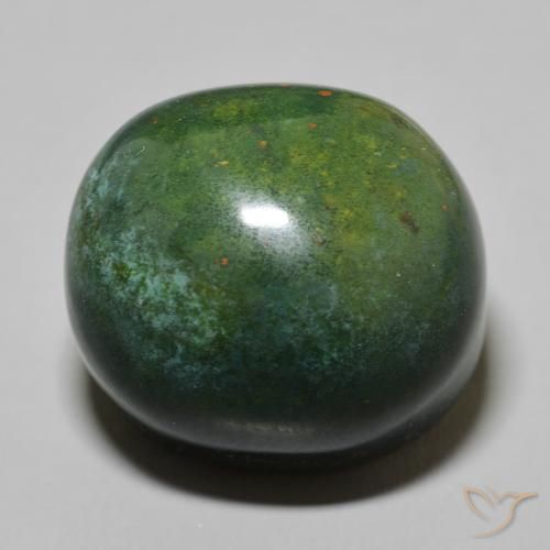 47.84ct Natürlicher Mittelgrün Blutstein, Oval, Lichtundurchlässig