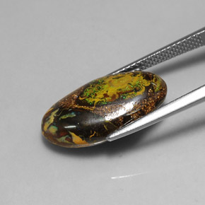 9,17 ctw natürlicher Mehrfarbig Boulderopal, Ausgefallene Form, Lichtundurchlässig