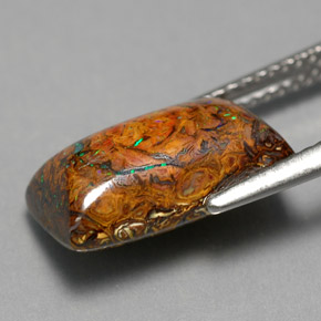 9,17 ctw natürlicher Mehrfarbig Boulderopal, Baguette, Lichtundurchlässig