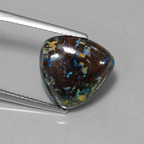 7,96 ctw natürlicher mehrfarbiger Boulder-Opal, Trillion, Lichtundurchlässig