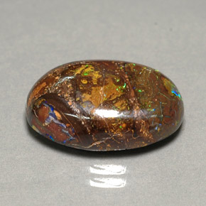 9,17 ctw natürlicher Mehrfarbig Boulderopal, Oval Schliff, Lichtundurchlässig