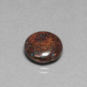 4,97 ctw natürlicher mehrfarbiger Boulder-Opal, Rundschliff, Lichtundurchlässig