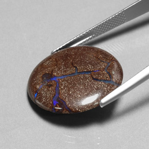 9,17 ctw natürlicher Mehrfarbig Boulderopal, Rund Schliff, Lichtundurchlässig