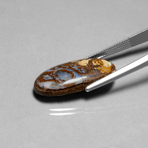 9,17 ctw natürlicher Mehrfarbig Boulderopal, Oval Schliff, Lichtundurchlässig