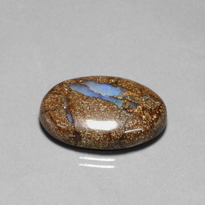 20,02 ctw natürlicher mehrfarbiger Boulder-Opal, Oval Schliff, Lichtundurchlässig