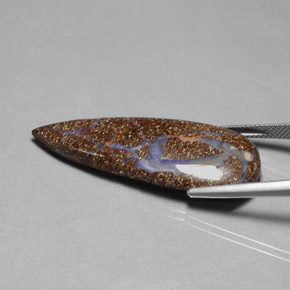 26,52 ctw natürlicher mehrfarbiger Boulder-Opal, Birnenform, Lichtundurchlässig