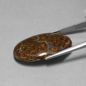 9,17 ctw natürlicher Mehrfarbig Boulderopal, Oval Schliff, Lichtundurchlässig