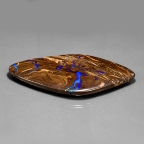 206,20 ctw natürlicher mehrfarbiger Boulder-Opal, Fantasieschliff, Lichtundurchlässig