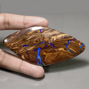 206,20 ctw natürlicher mehrfarbiger Boulder-Opal, Fantasieschliff, Lichtundurchlässig