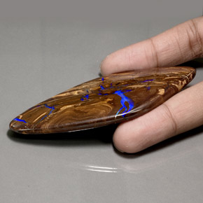 206,20 ctw natürlicher mehrfarbiger Boulder-Opal, Fantasieschliff, Lichtundurchlässig